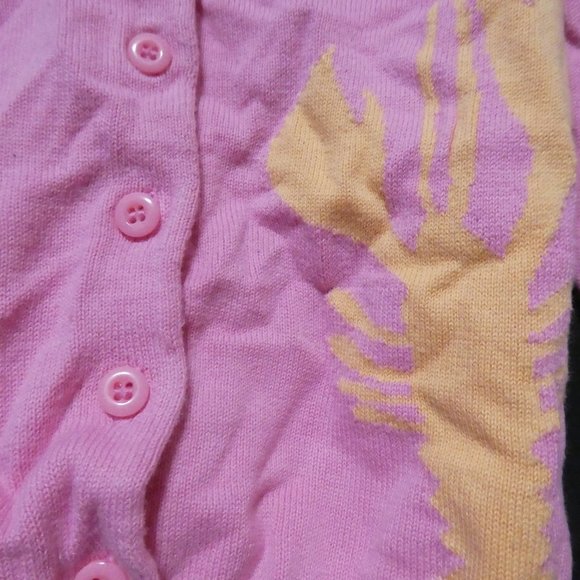 JOE FRESH KIDS | xs 4-5 years | Pink Button Down Cardigan | Orange Lobster | GUC - Picture 9 of 15